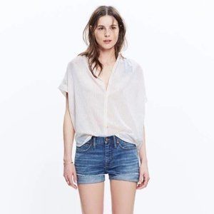 Madewell Central shirt in red pinstripe